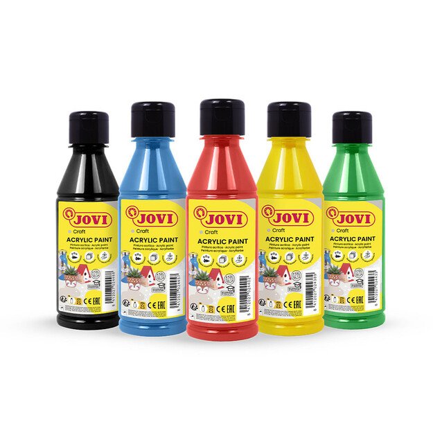Akriliniai dažai JOVI, 250ml, raudonos sp. 1