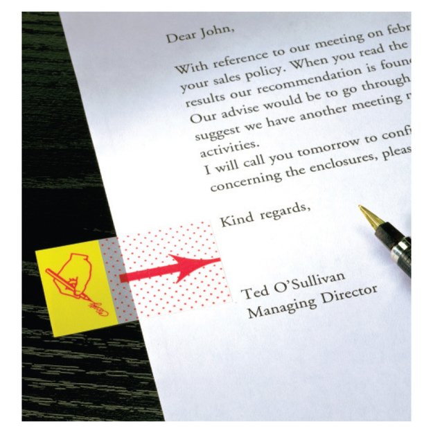 Lipnūs žymekliai Post-it Para&scaron;as, 25,4 x 43,2 mm, 50 lapelių 1