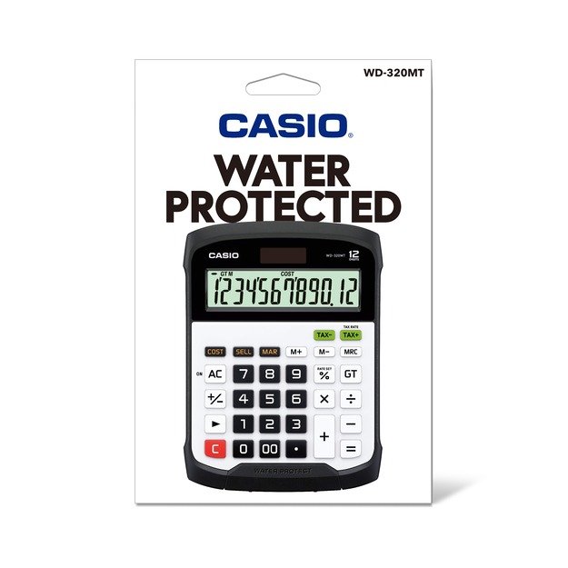 Stalinis skaičiuotuvas CASIO WD-320MT, 144.5 x 194.5 x 35.6 mm, plaunama klaviatūra 1