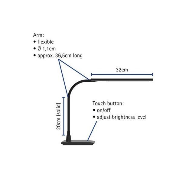 Stalinis šviestuvas Maul Pirro, juodas 1