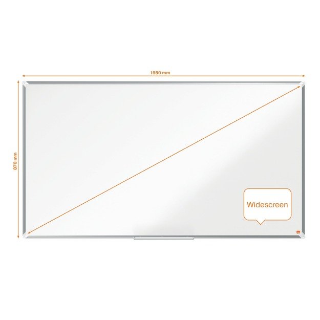 Emaliuota baltoji magnetinė lenta NOBO Premium Plus, plačiaekranė 70,  155x87 cm 8
