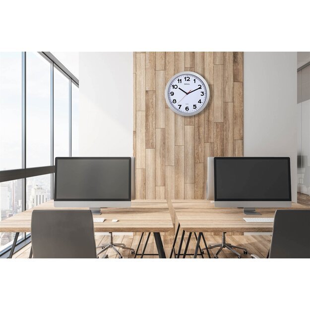 Sieninis laikrodis MAUL Step, skersmuo 30 cm, sidabro sp. 4