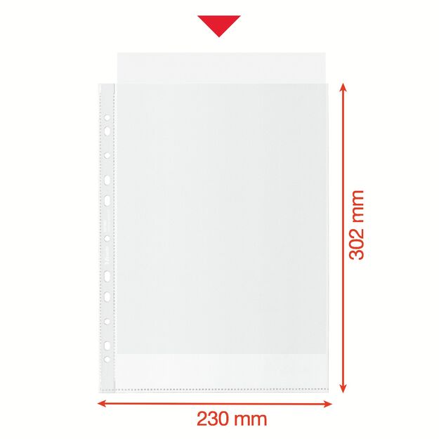 Įmautės dokumentams ESSELTE, A4, 70 mikr.,(pak. -100 vnt.), ekologiškos, matinės
