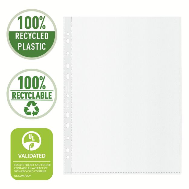 Įmautės dokumentams ESSELTE, A4, 70 mikr.,(pak. -100 vnt.), ekologiškos, matinės 1