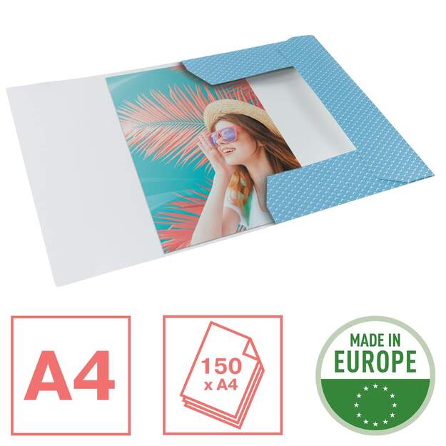Dėklas dokumentams su gumele Esselte Colour Breeze, A4, kartoninis, mėlyna 2