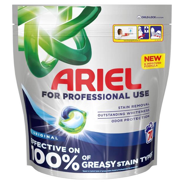 Skalbimo kapsulės ARIEL Professional, White, 70 skalb.
