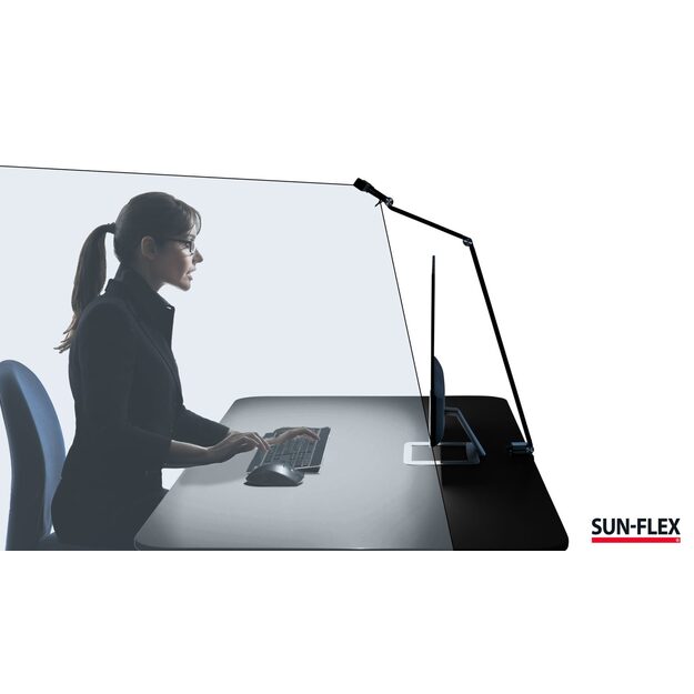 Stalinis šviestuvas SUN-FLEX®SCREENLITE, ekranui apšviesti, juodas 4
