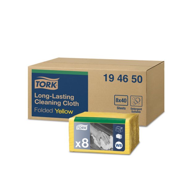Valymo &scaron;luostė TORK PREMIUM W8, 194650, geltonos spalvos