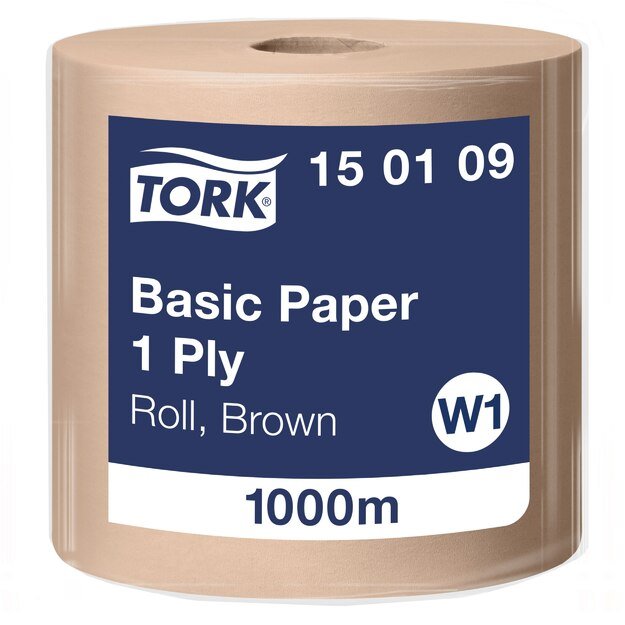 Popieriniai rankšluosčiai Tork Universal 310 W1, 150109, 1 sluoksnio, 33 cm x 1000 m, ruda sp. 1