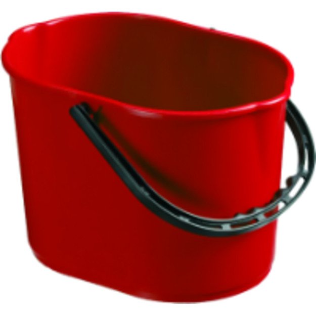 Plastikinis kibiras PLUTO, 12 l, raudona sp.