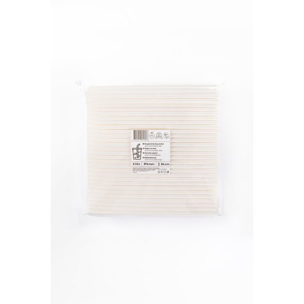 Popieriniai &scaron;iaudeliai, balti, D 8 mm, L 24 cm, 250 vnt
