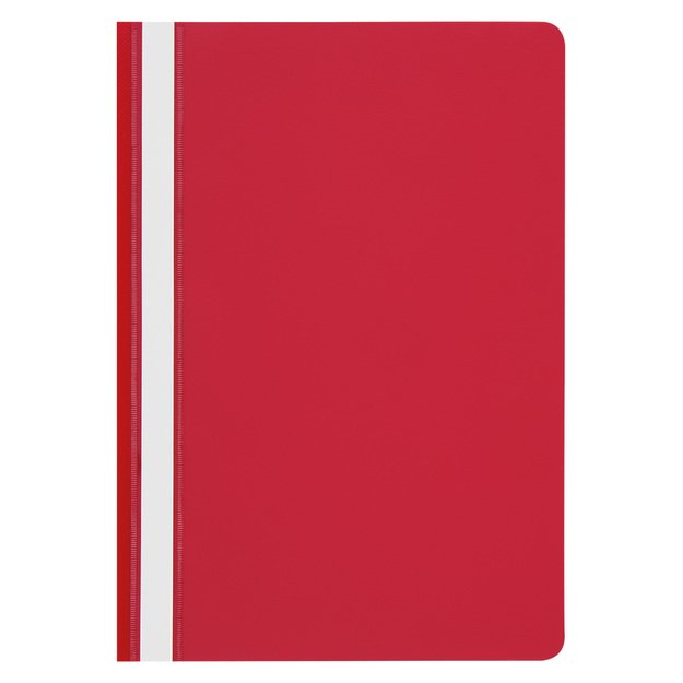 Aplankas dokumentams su įsegėle Panta Plast A4,  (pak. -10 vnt.), raudona