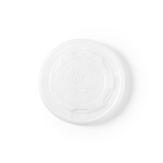Vienkartiniai dangteliai sriubai, VEGWARE, CPLA, D 11,5 cm, 50 vnt.