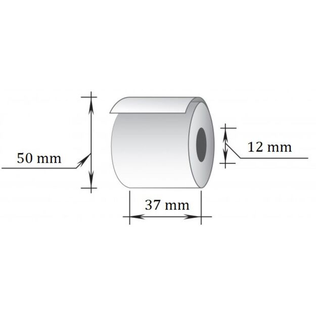 Terminė kasos juosta, 37 mm x 30 m/12 mm, 14 vnt/pak 3