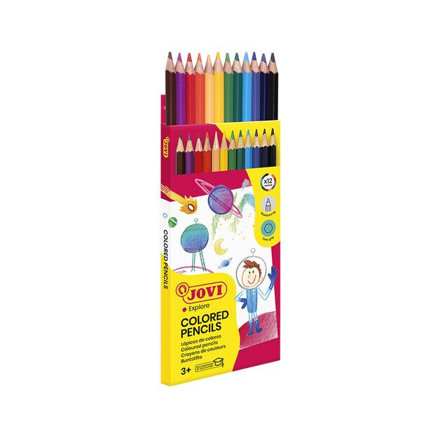 Spalvoti pieštukai šešiabriauniai JOVI 2