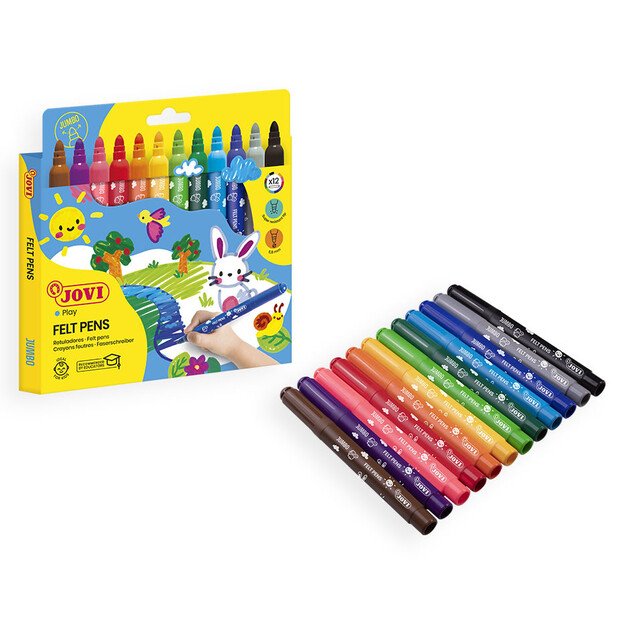 Stori flomasteriai JOVI MAXI, 12 spalvų rinkinys 2