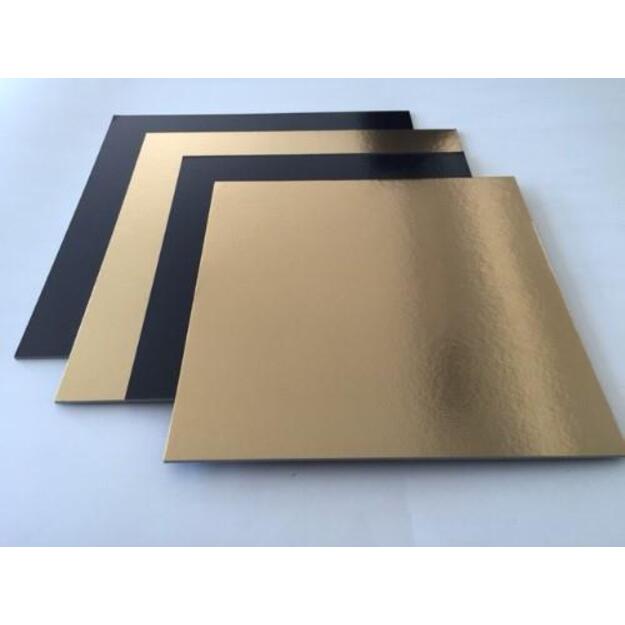 Kartoninis padėkliukas tortui, aukso spalvos, 60x40 cm,  25 vnt