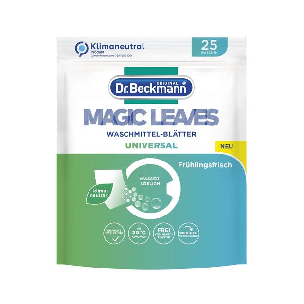 Skalbimo lapeliai Dr.Beckmann Magic Leaves, universalūs, 25 vnt