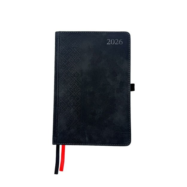 Kalendorius TRADITIONAL, 2026, PU, A5, juoda