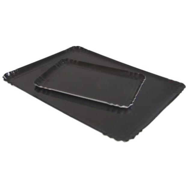 Vienkartiniai padėklai CATERING, juodos sp., kartonas, 34 x 25 cm, 25 vnt.