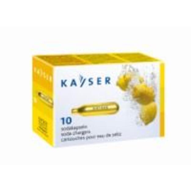 Balionėliai KAYSER, sodos sifonui, su anglies dioksidu (CO2), 10 vnt.