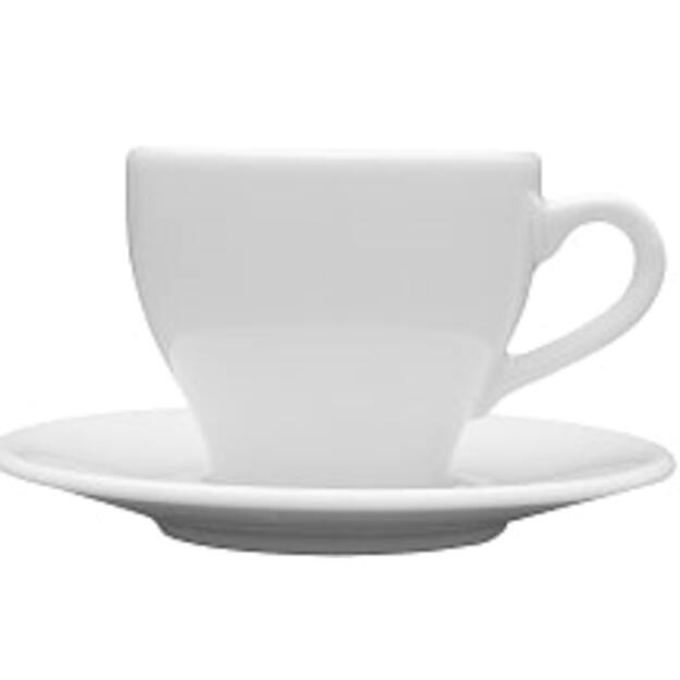 Puodelis Paula, su lėkštute, porcelianas, 290 ml, 6 vnt