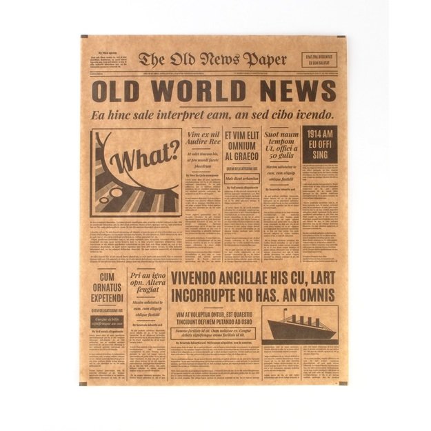 Popieriaus lakštai maistui OLDNEWS, 27 x 35 cm,   PE, 200 vnt