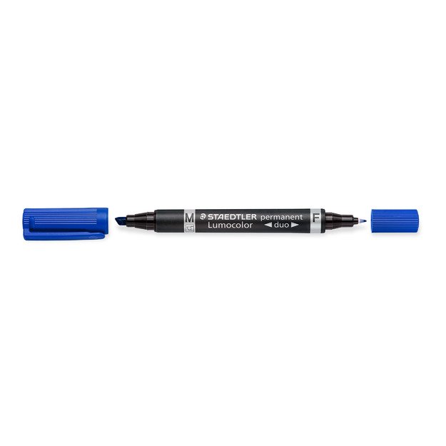 Permanentinis žymeklis STAEDTLER LUMOCOLOR DUO 348, MĖLYNA 4