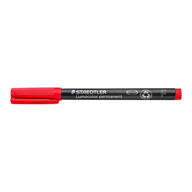 Žymeklis STAEDTLER OHP LUMOCOLOR 317/318, 0,6 mm, RAUDONA 1