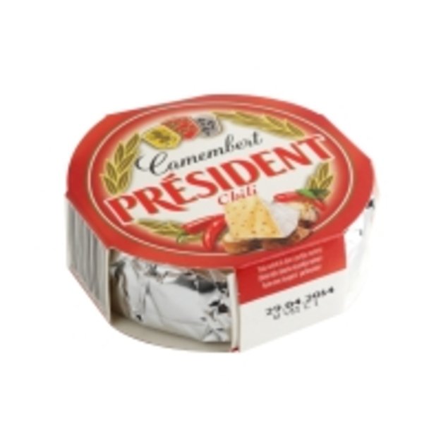 Pelėsinis sūris PRESIDENT Camembert, 32 %, chili, 120 g