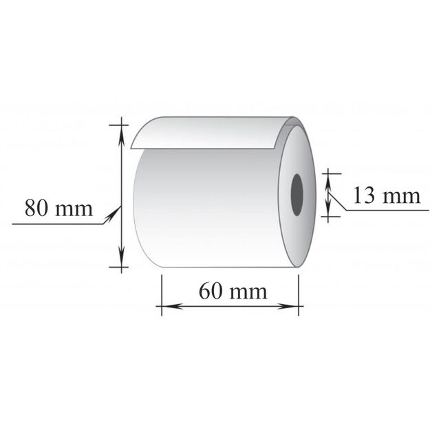 Terminė kasos juosta 60x80m/13mm, 55g., 3 vnt./pak. 2