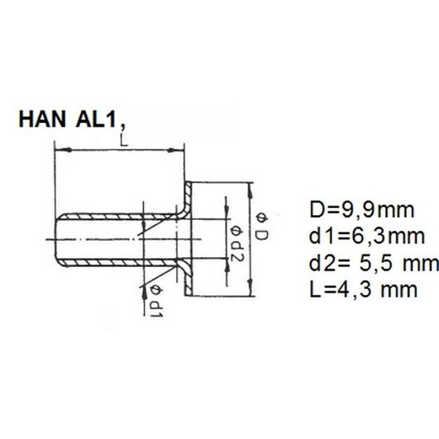 Kniedės 5.5mm, 100vnt. 1