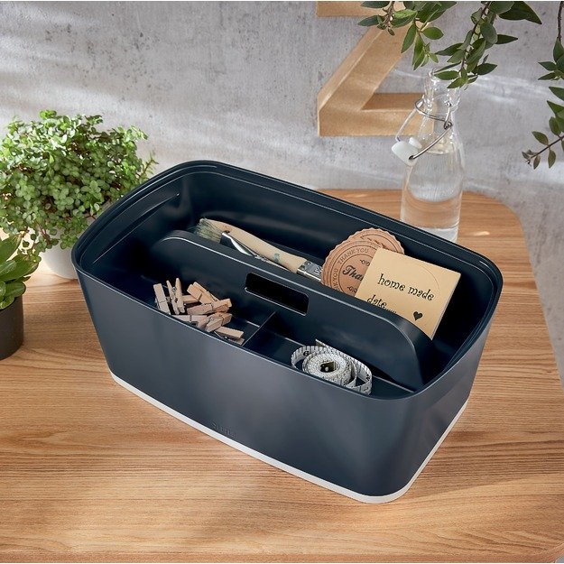 Daiktadėžė Cosy L:MyBox su skyriais, maža, pilkos sp. 2