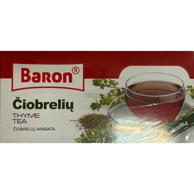 Arbata BARON, čiobrelių, 20 x 1,5 g, maišeliuose
