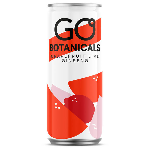 Gazuotas gaivusis gėrimas GO Botanicals, greipfrutų, žaliųjų citrinų ir žen&scaron;enio skonio, 0,33 l