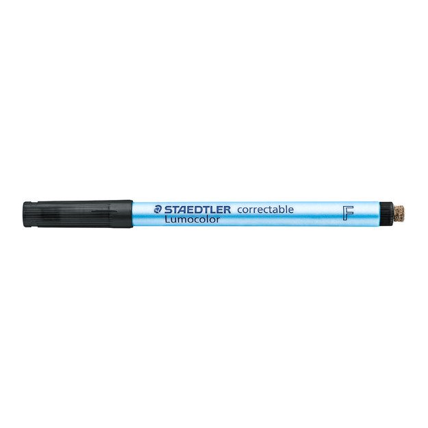 Sauso valymo koreguojamasis žymeklis STAEDTLER Lumocolor F, 0,6 mm brėžis, juoda sp. 1