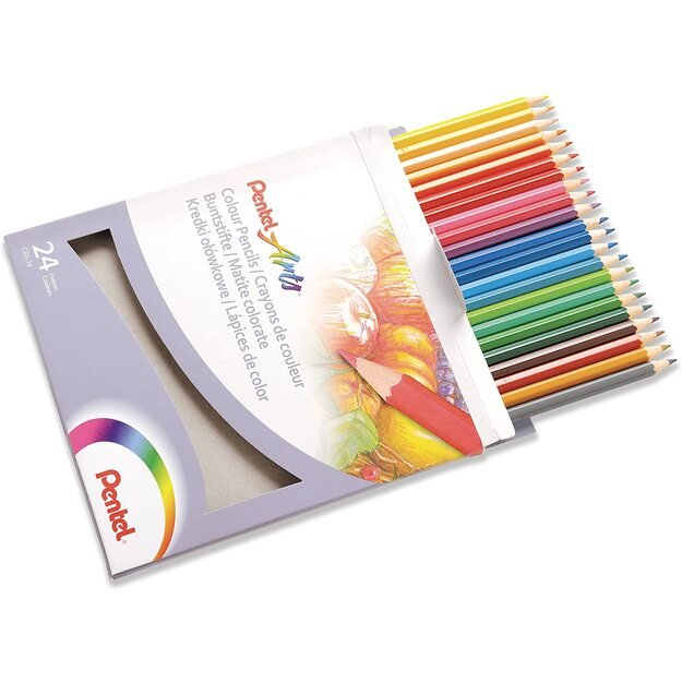 Pie&scaron;tukai spalvoti PENTEL ARTS CB8 24 spalvų 3