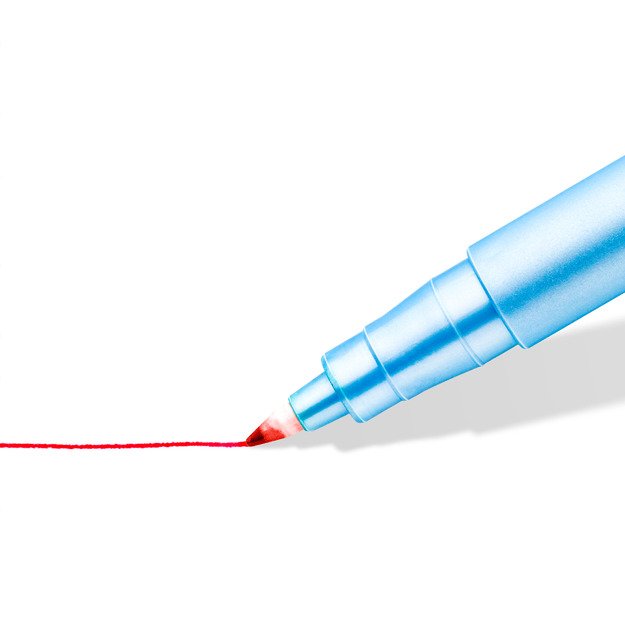Sauso valymo koreguojamasis žymeklis STAEDTLER Lumocolor F, 0,6 mm brėžis, raudona sp. 1