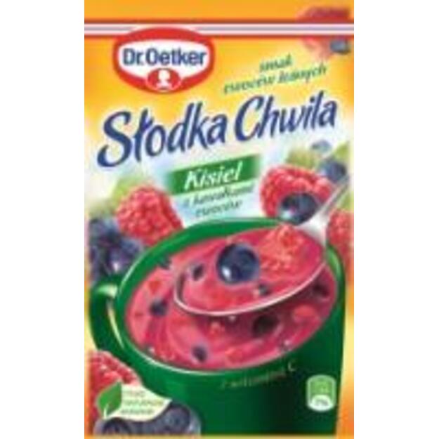 Greito paruošimo kisielius DR. OETKER, miško uogų skonio, su džiovintais vaisiais, 31,5 g 1