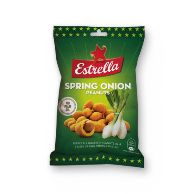 Kepinti žemės riešutai ESTRELLA svogūnų skonio su traškia luobele 140g