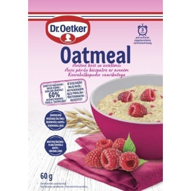 Avižinė ko&scaron;ė DR.OETKER su avietėmis, 60g 1