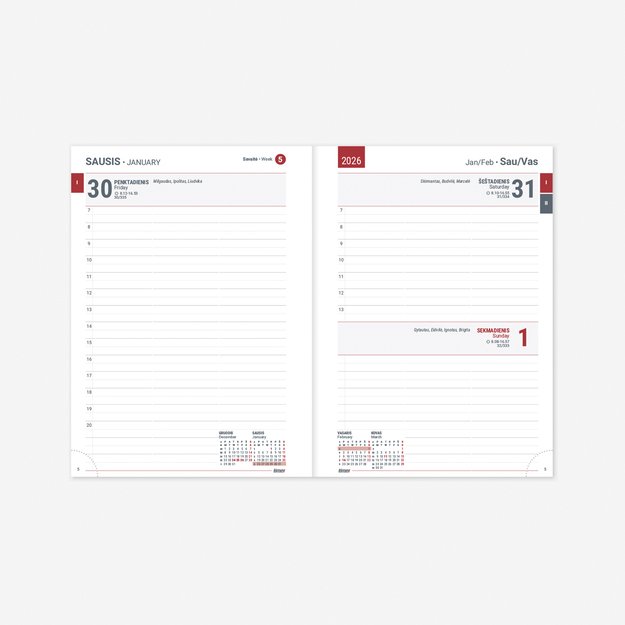 Kalendorius KANCLERIS Day 2026, Design Esmeralda, kartoninis viršelis 1