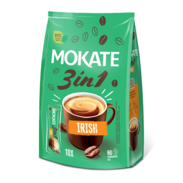 Kavos gėrimas MOKATE 3in1 Irish, maišelyje 10 x 17g