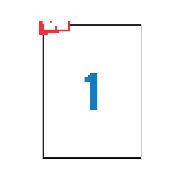 Lipnios etiketės APLI, 210 x 297 mm, A4, 1 lipdukai lape, 100 lapų, balta 1