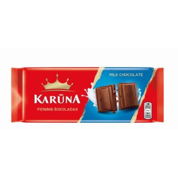 Šokoladas KARŪNA, pieninis, 80 g NEW