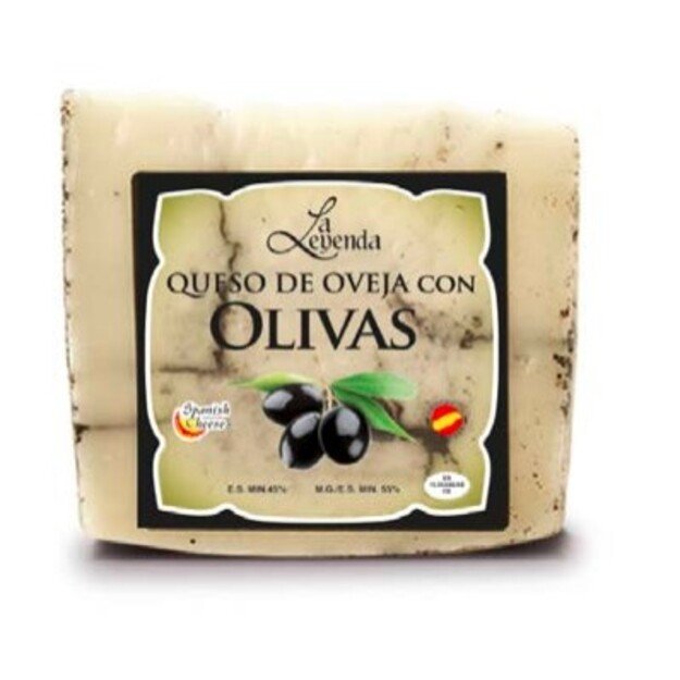 Kietasis avių pieno sūris LA LEYENDA, su alyvuogėmis, brandintas 5 mėn., 150 g