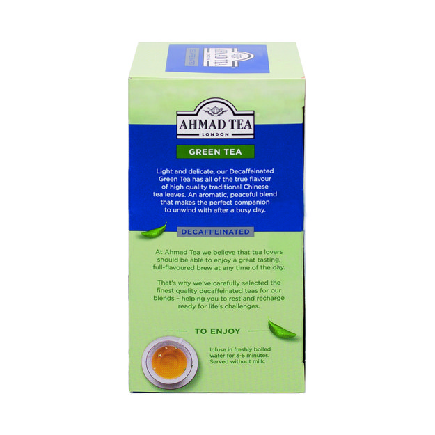 Ahmad Tea Žalioji arbata be kofeino, vokeliuose, 20 vnt. 2