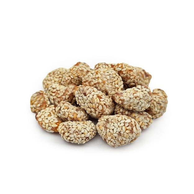 Karamelizuoti anakardžių riešutai, su sezamu, 5 kg