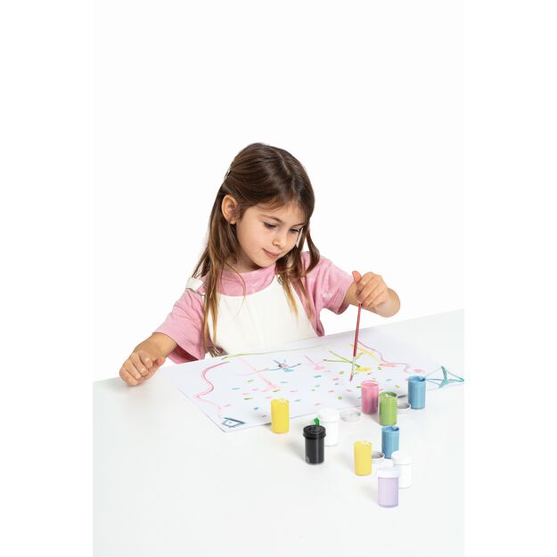 Guašas JOVI TEMPERA, 15 ml, 6 pastelinių spalvų rinkinys su teptuku 4