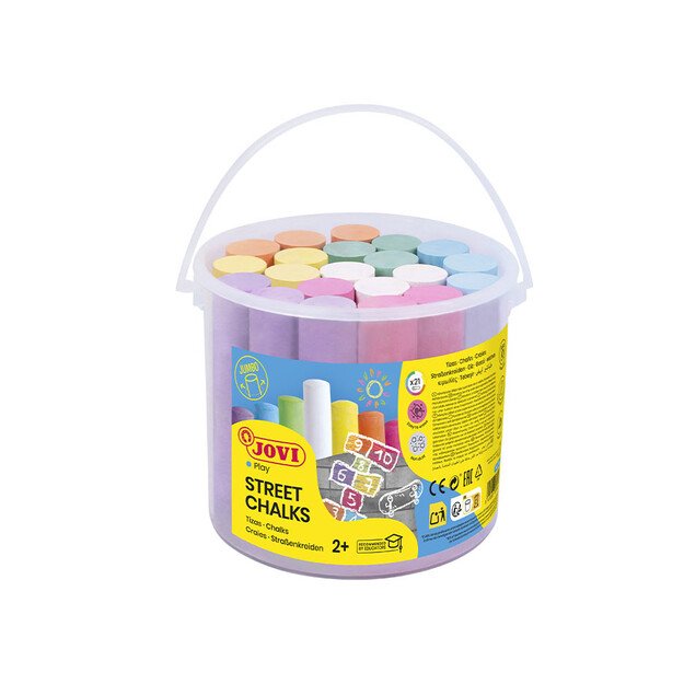 Kreidelės JOVI Classcolor Street, kibirėlyje, 7 spalvos, 20 kreidelių 1